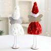Christmas Snowflake Angelic Girl Dolls Standing Figurine Soft Toy for Tabletop Holiday Decoration Collectible Ornament