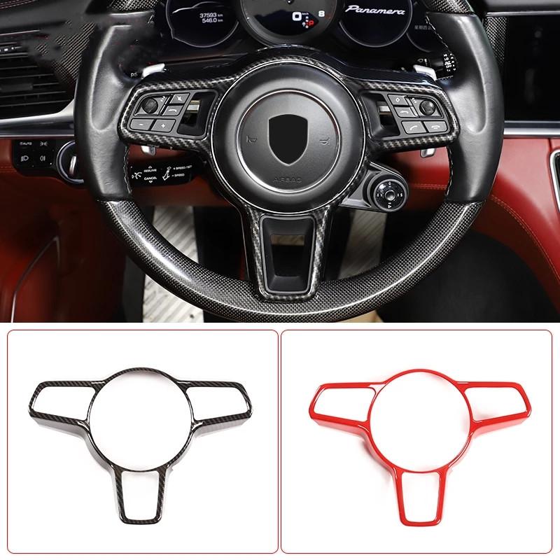 

Декоративная рамка на руль автомобиля из АБС-пластика, подходит для Porsche Panamera Cayenne Macan 911 718 918, внутреннее украшение автомобиля