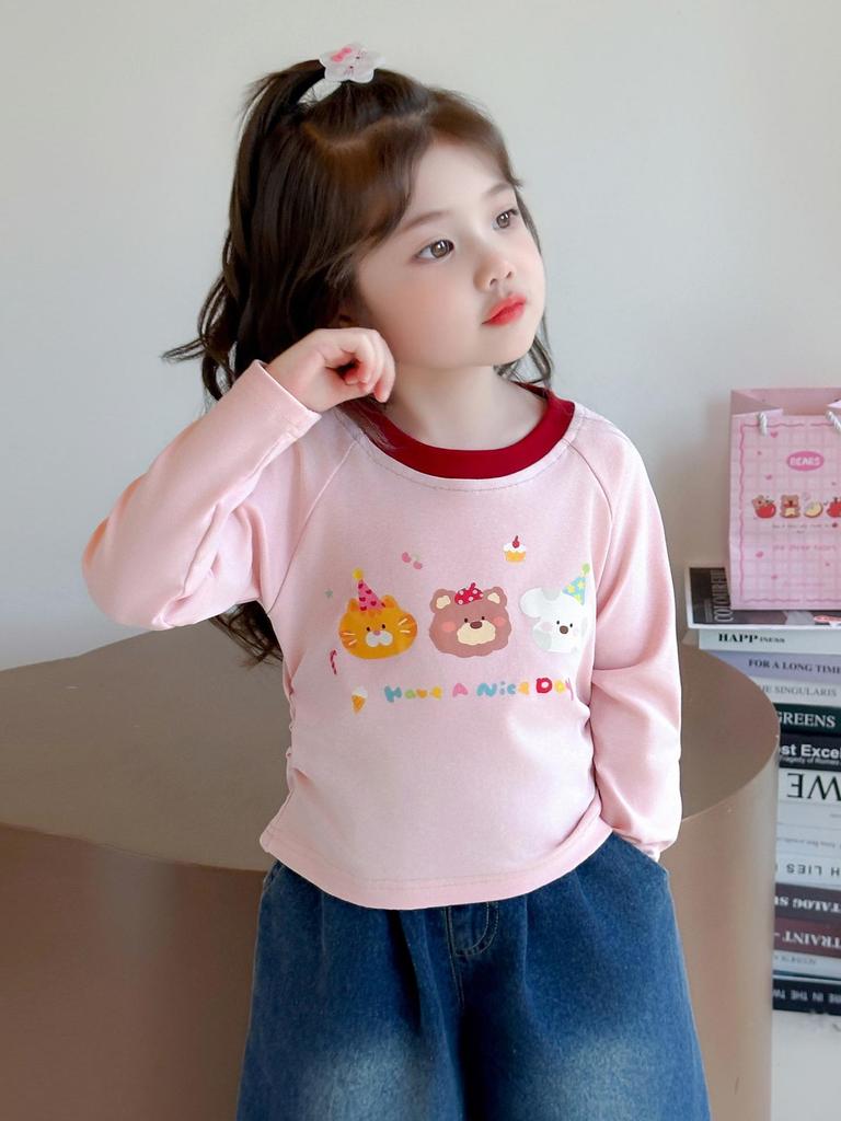 Girls' Stylish Long-Sleeve Base Layer T-Shirt for Spring & Autumn 2025