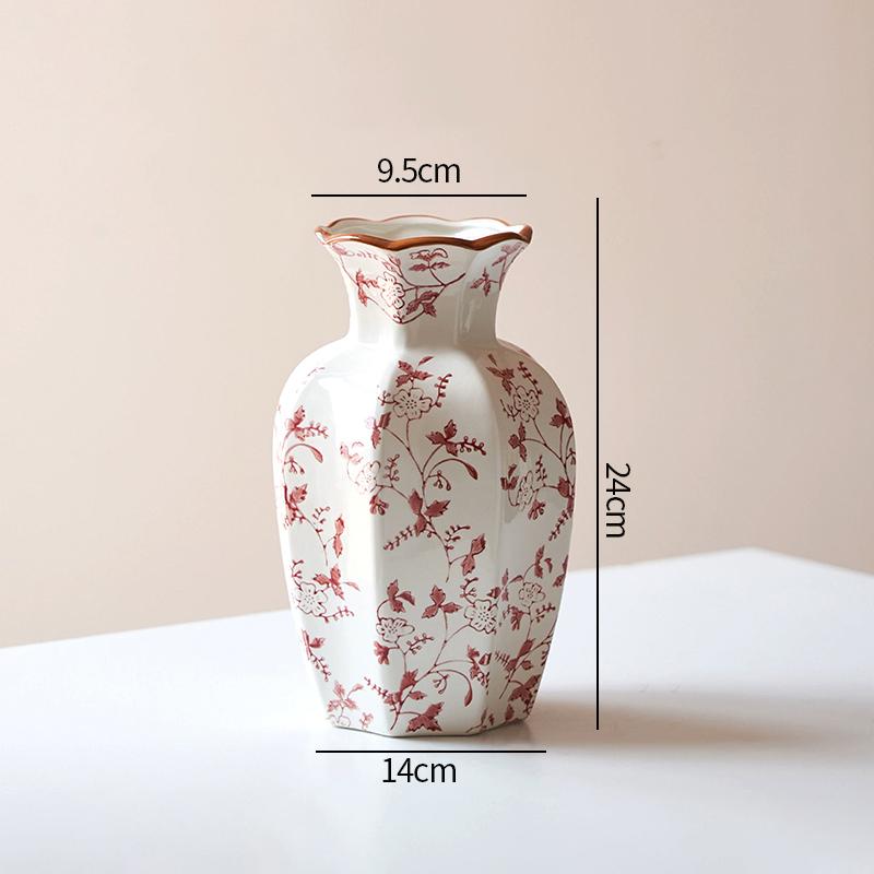 Ceramics Flower Vase Decorative Vase Desktop Ornament Table Decoration Flower Arrangement Holder Ceramic Vase Flower Pot