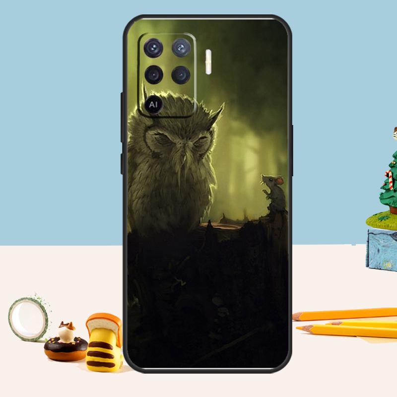 Animal Owl For OPPO A98 A78 A58 A53 A54 A57 S A52 A72 A17 A77 A74 A94 A5 A9 A53 A15 A16 A76 A96 Case