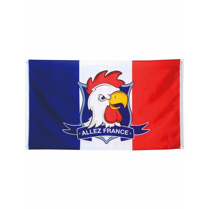 Drapeau Allez la France - Noir - 90x150cm - Intérieur - Adulte