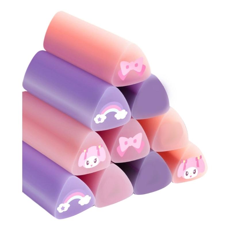 10 Pcs Painting Erasers Cartoon Erasers Lovely Pencil Erasers Easy to Clean Reward Gift For Precise Correction