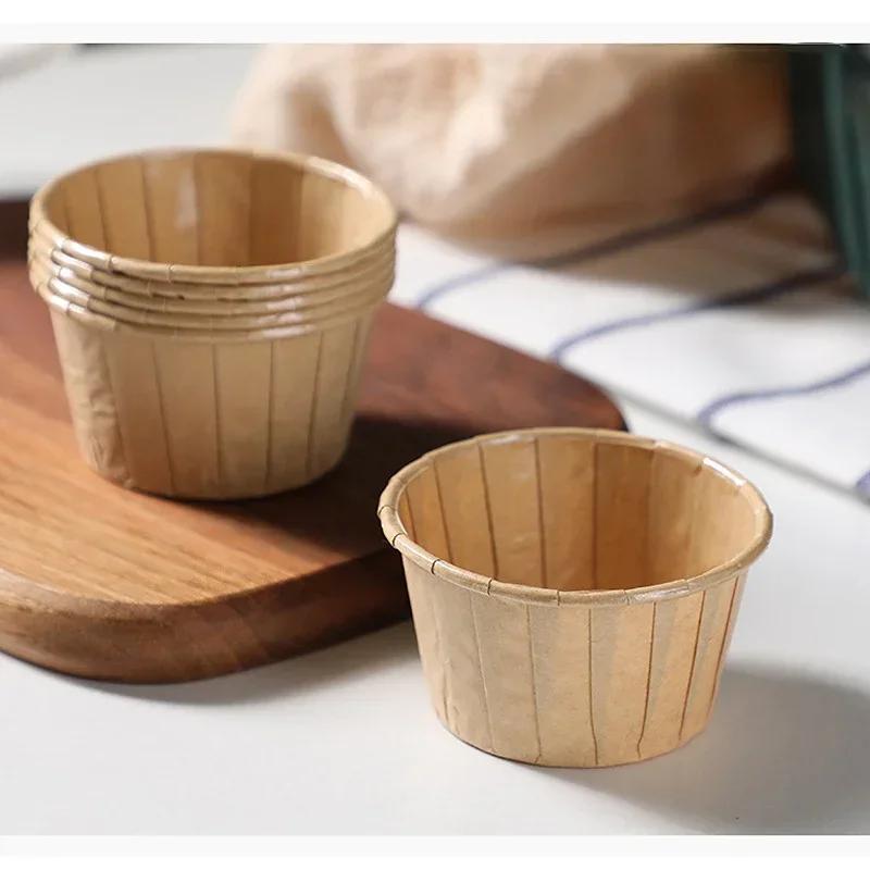 Oilproof Large Cupcake Paper Cup, Muffin Wrapper Paper, 50pcs, Cupcake Liner, Baking Cup Tray Case, Golden, for Wedding Party