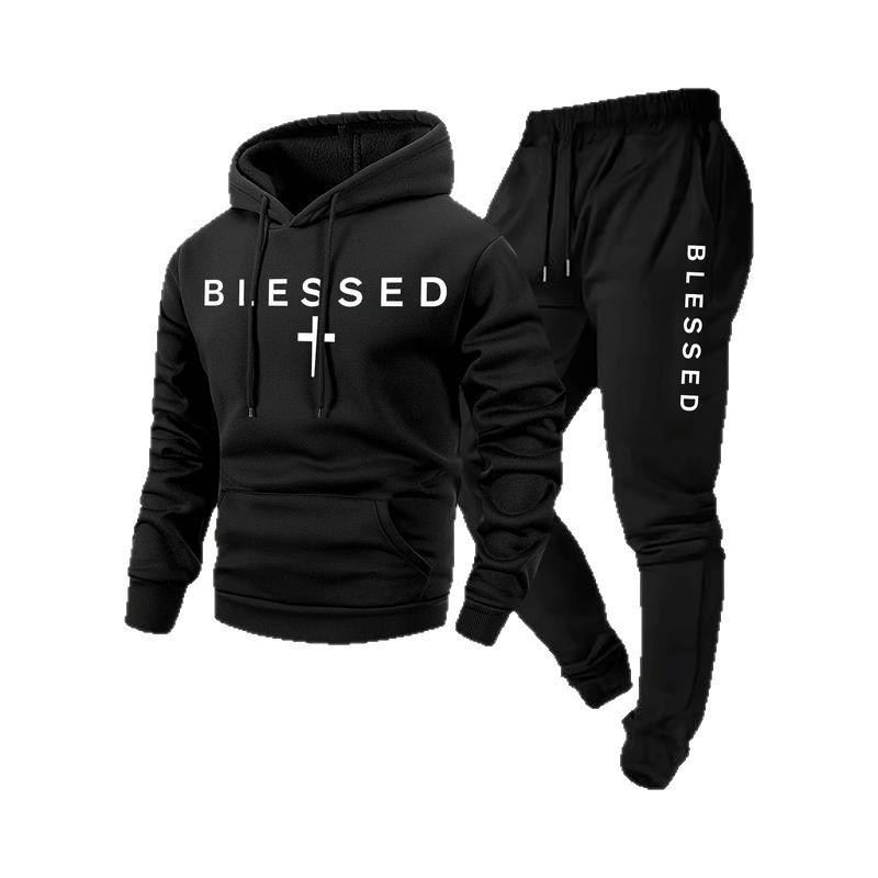 2026 New Style Letter Print Hoodie & Casual Sweatpants Set