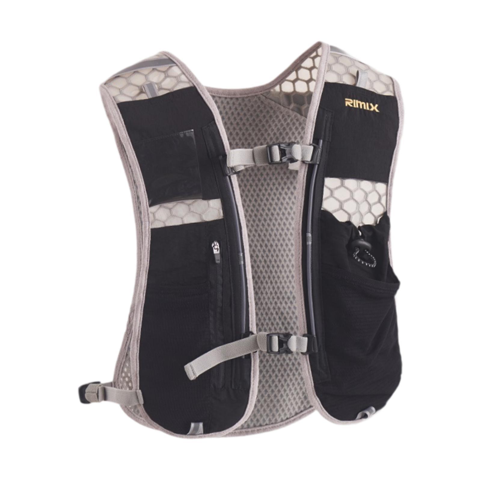 Hydration Vest Hydration Bag Adjustable Running Vest Reflective Hydration Pack for Fitness Runner Running Race Outdoor Biking чёрный