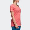 Adidas Solid Color Round Neck Short Sleeve T-Shirt Women Tops Pink DX2150