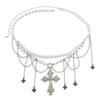 Adjustable Y2K Silver Waist Chain Acrylic Beads Crystal Tassel Waistband  Skirt Suit Decoration
