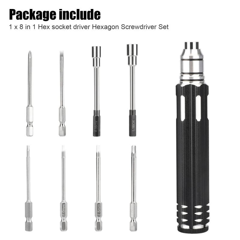 10-in-1 Repair Tools Kit, Hex Screwdrivers Wrench Phillips Kit With Ergonomic Anti Slip Texture