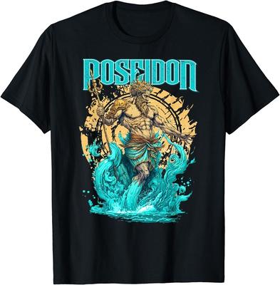 NEW LIMITED Poseidon God Of Sea Ancient Greek Mythology Greece Myth Item T-Shirt Tops Tee