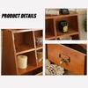 Practical Wood Desktop Organizers 6 Compartments 2 Additional Hide Drawers