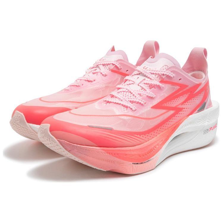361 Flame 3 .5 Low Top Full Length Carbon Plate Marathon Racing Running Shoes Unisex Fluorescent Begonia Pink Red 672512215F-2