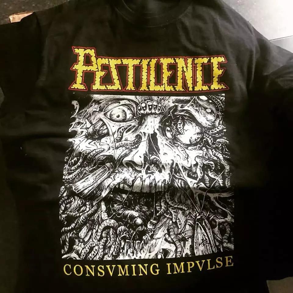 Pestilence Band Футболка с принтом Consuming Impulse Мужская Женская Хлопковая Рубашка ii874 Унисекс Футболка M