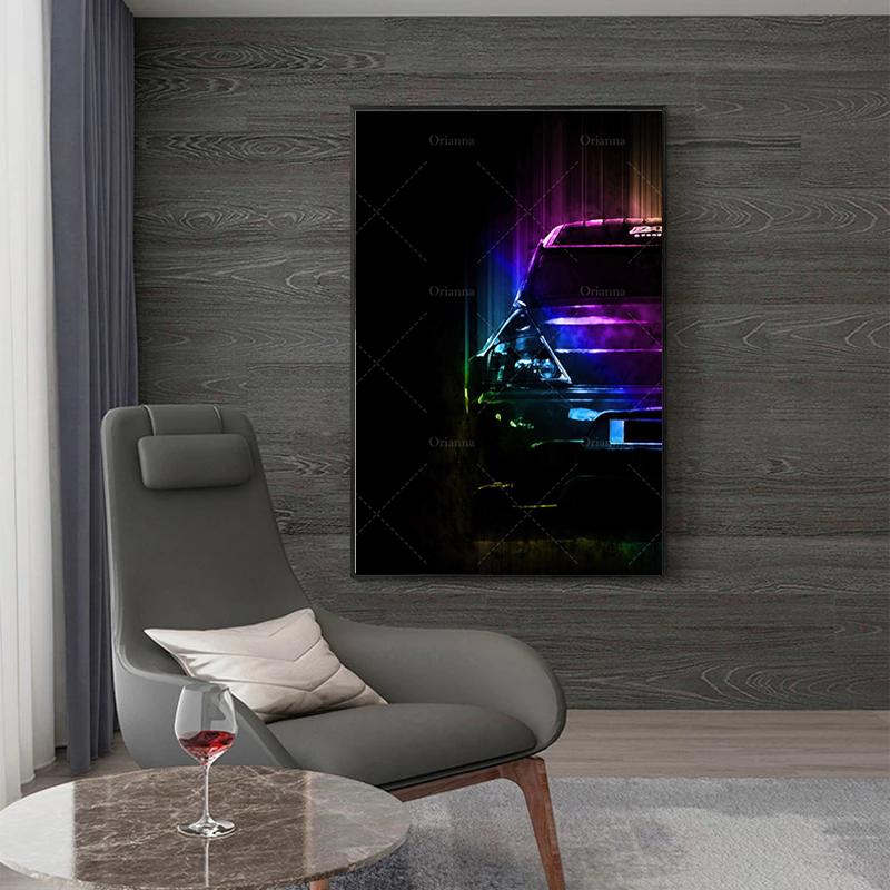 Modern Japanese Retro SuperCar Abstract Graffiti Wall Art Picture Modular Canvas Painting Posters Prints Living Room Home Decor No Frame