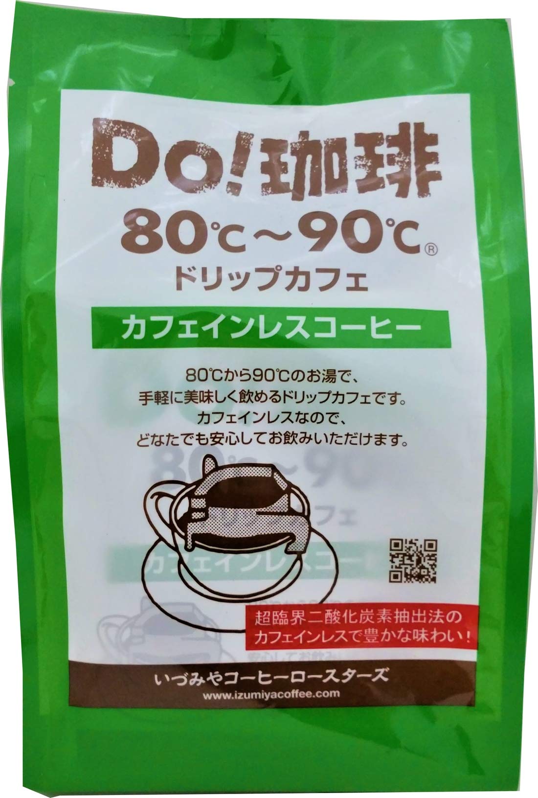 

Izumiya Coffee Roasters Coffee Drip Cafe Decaffeinated Coffee 80g Regular Do! 80℃~90℃ Decaf/Non-Caffeine (Drip)