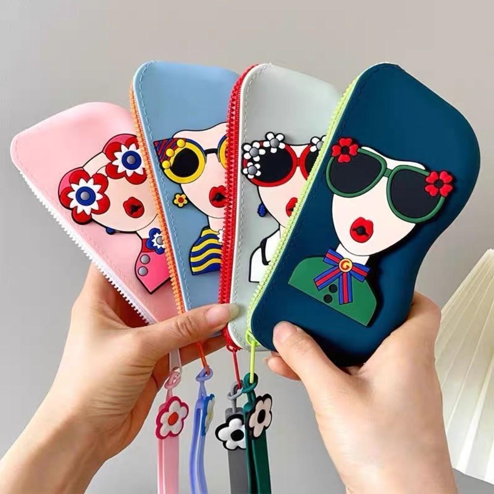 Waterproof Small Items Bag Dustproof Sunglasses Pouch Simple Silicone Eyeglasses Case  Travel