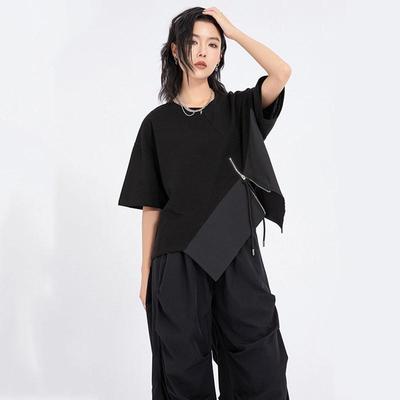 T-shirt estiva casual vintage oversize a maniche corte da donna