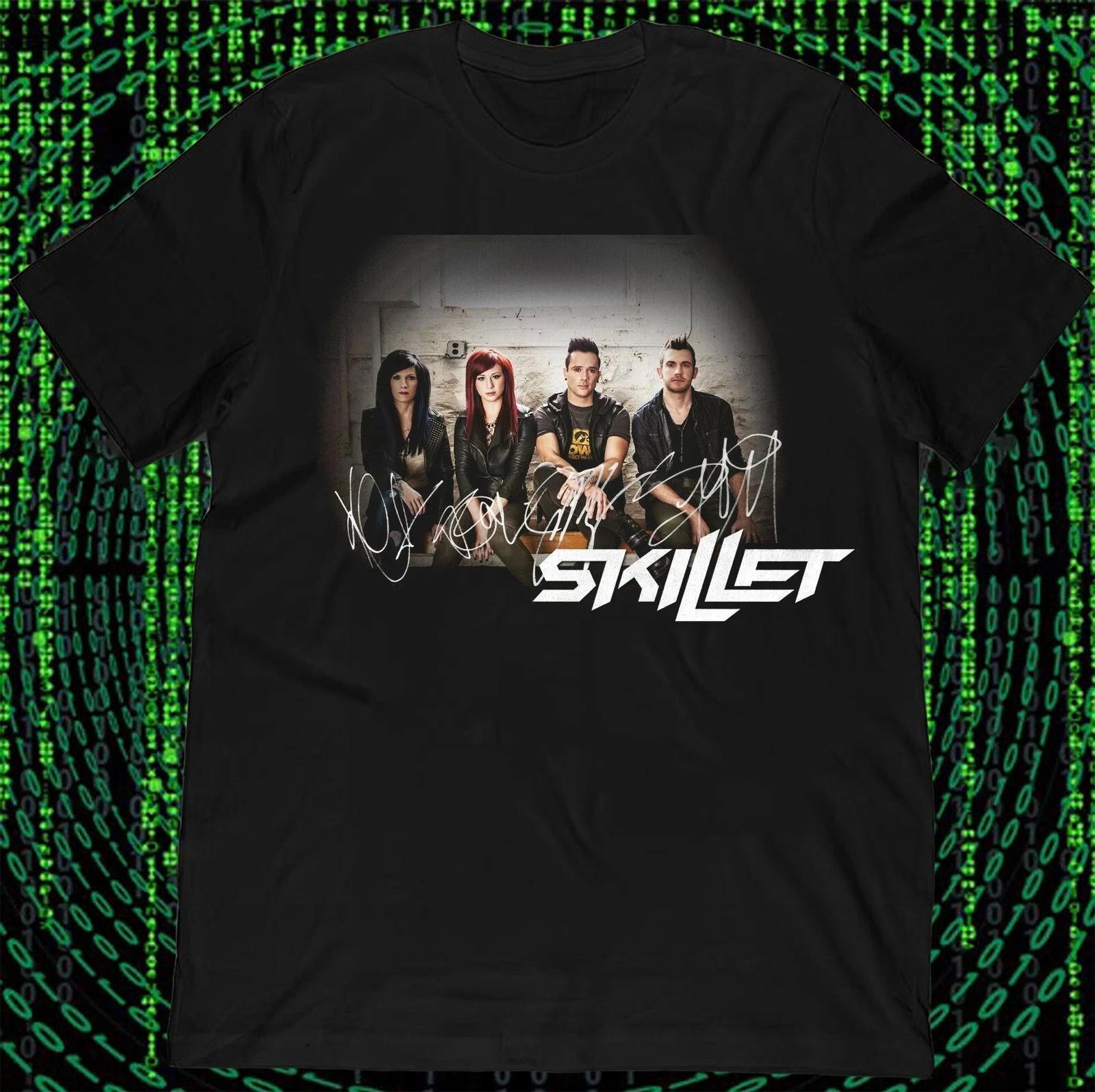 Skillet Members signed T Shirt Rock Band S-5XL Q8374 S