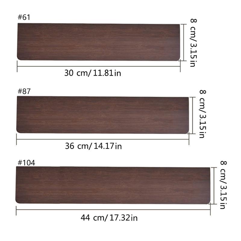 Handgelenkauflage aus Holz Walnuss Handgelenkauflage Holz Mauspad Handgelenkschutz für Tastaturen (Nussbaum, 61 87 104 Tasten)