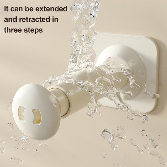 Yousheng Suction Cup Towel Storage Rod Retractable Wall Mounted Hanger Organizer Rack Strong Load-bearing Folding Drying Rack