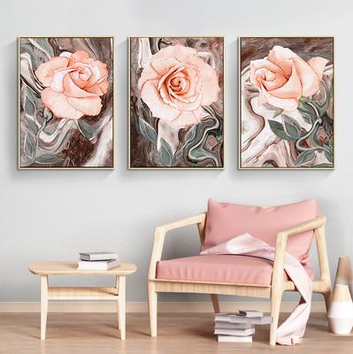 Leinwand Malerei Abstrakte Rote Rose Pfingstrose Blume Romantische Wand Kunst Poster und Drucke Wohnzimmer Hause Schlafzimmer Dekor