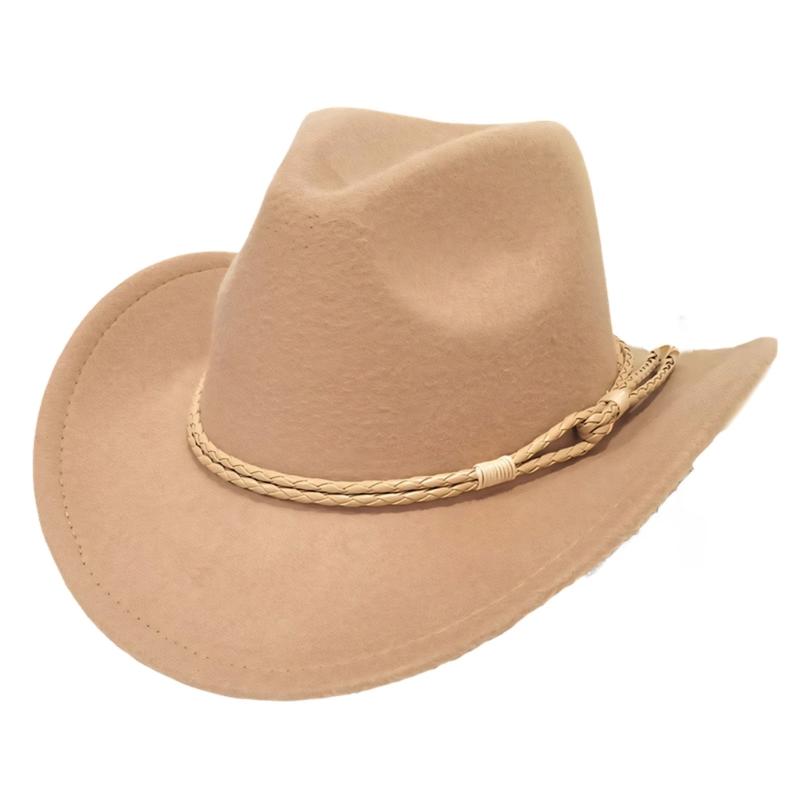 Cappelli da Cowboy Occidentali Classici Stile Unisex Elegante Per Attività All'Aperto e Abbigliamento Casual Fibra di Poliestere