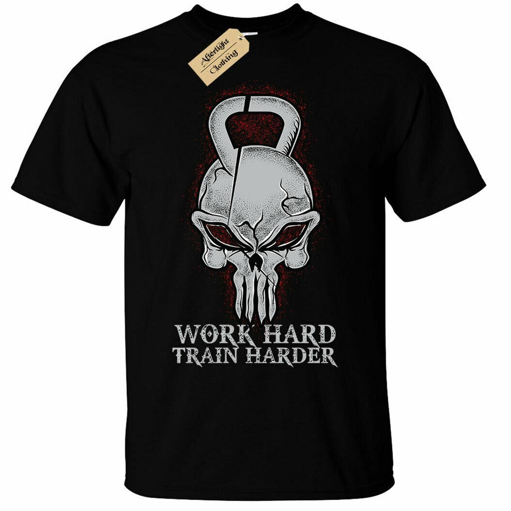 Unique Skull Kettlebell Bodybuilding Workout GYM Power Training TShirt Summer Cotton ONeck Short Sleeve Unisexs T Shirt New S3XL