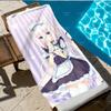 Nekopara Vanilla Anime Beach Towel, Quick Dry Absorbent Bath Towel, Soft Microfiber Towel for Swimming Camping