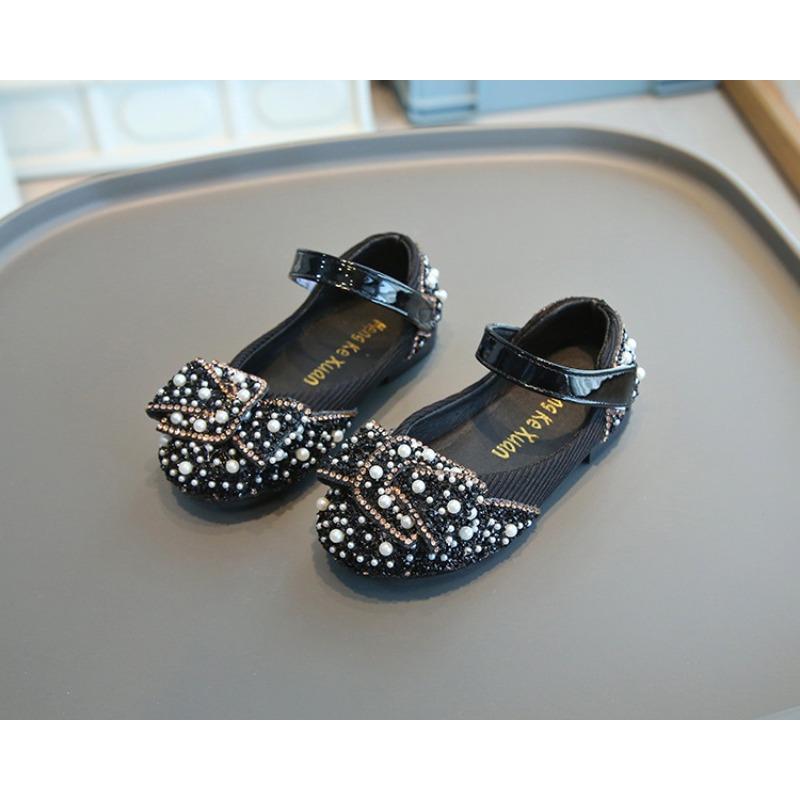Girls' Princess Style Shoes Children's Dance Shoes with Rhinestones, Bowknot Performance Flats for Toddlers & Girls