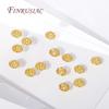 6MM 18K Gold Plated Flower Bead End Caps Brass Round Bead Caps For Beading Jewelry Making DIY Jewelry Accessories