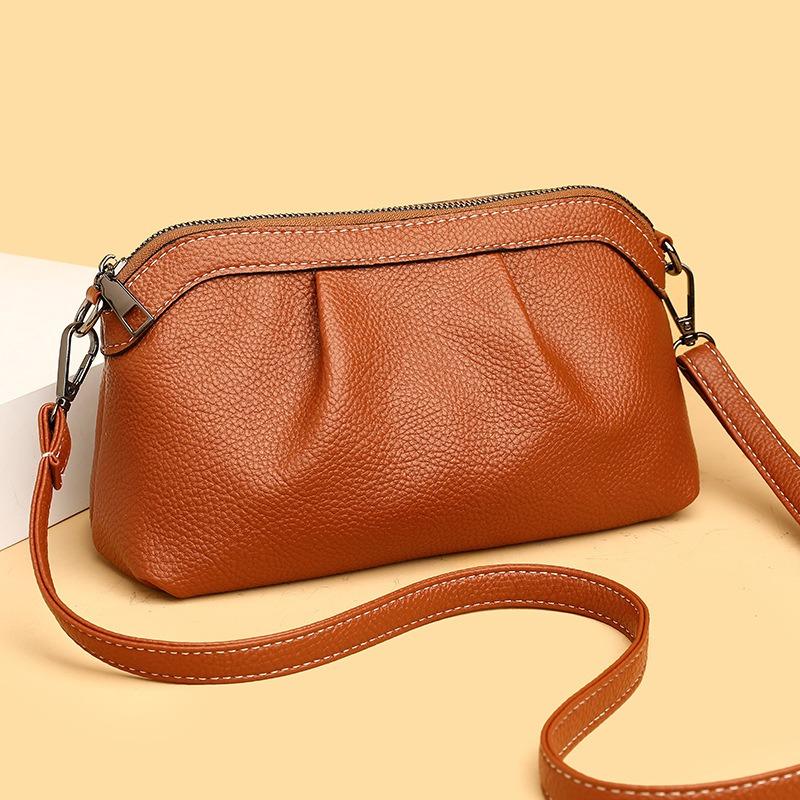 Direct supply of new women's bags, messenger bags, small bags, Korean version of fashionable versatile soft leather multi-functional shoulder bags