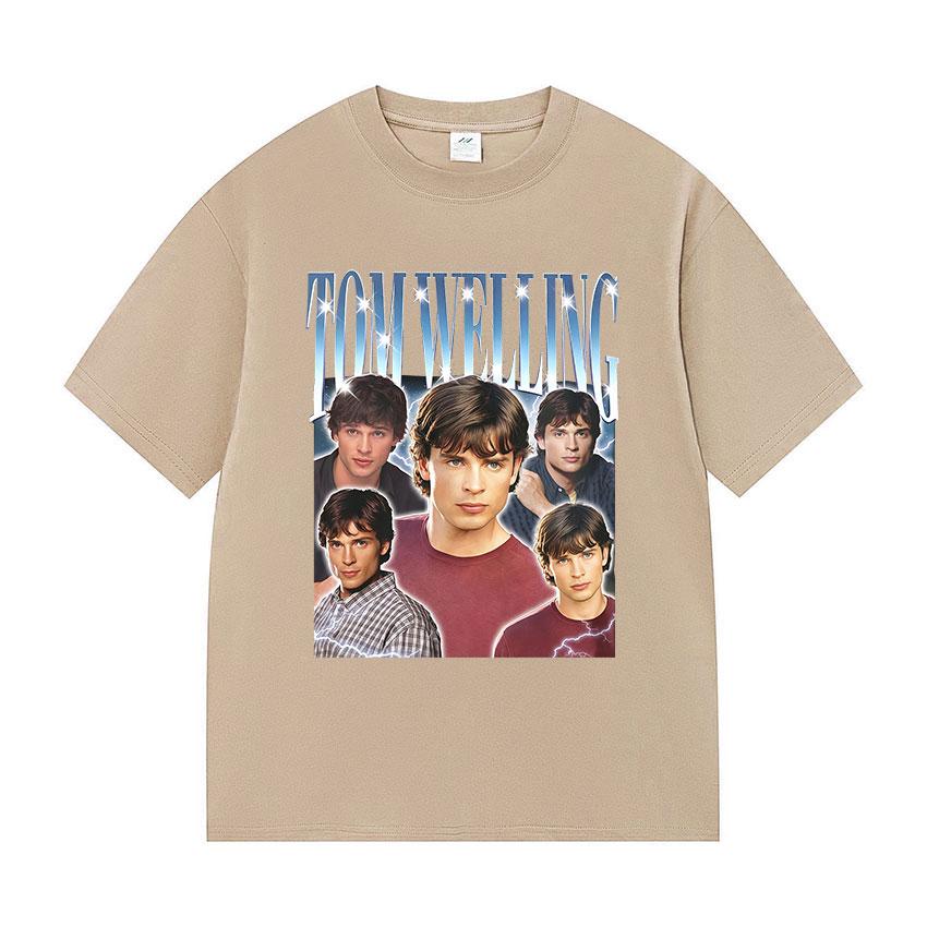 Funny TV Show Tom Welling Meme T Shirt Unisexs Clothing ONeck Fashion Short Sleeve Tshirts Unisex Oversized Vintage Cotton Tshirt