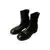 Cowhide leather platform short boots women's high-heeled boots autumn and winter retro Martin boots thick heel thin boots