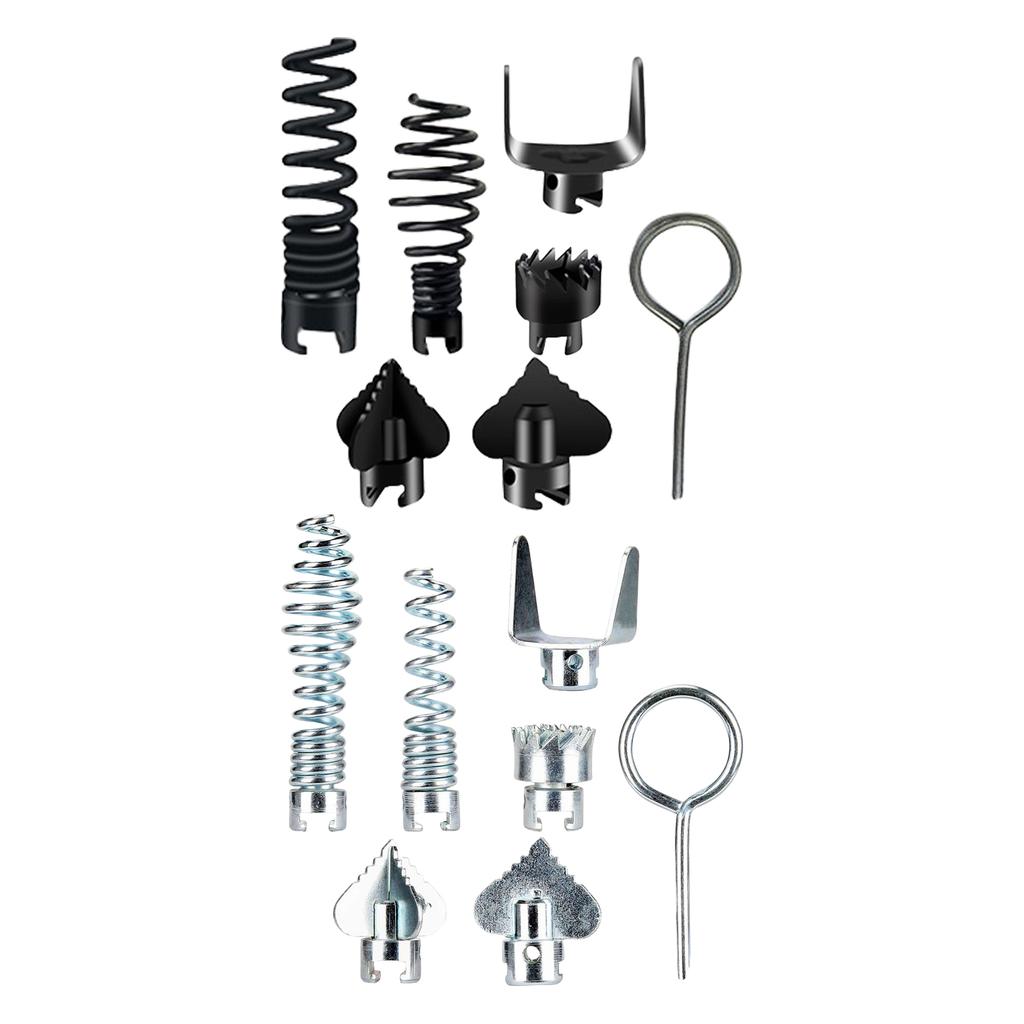 7-delt Avløpsrenser Kombinasjon Kutterhode Rørrengjøringsverktøysett For Effektiv Avløpsåpning På Kjøkken Bad