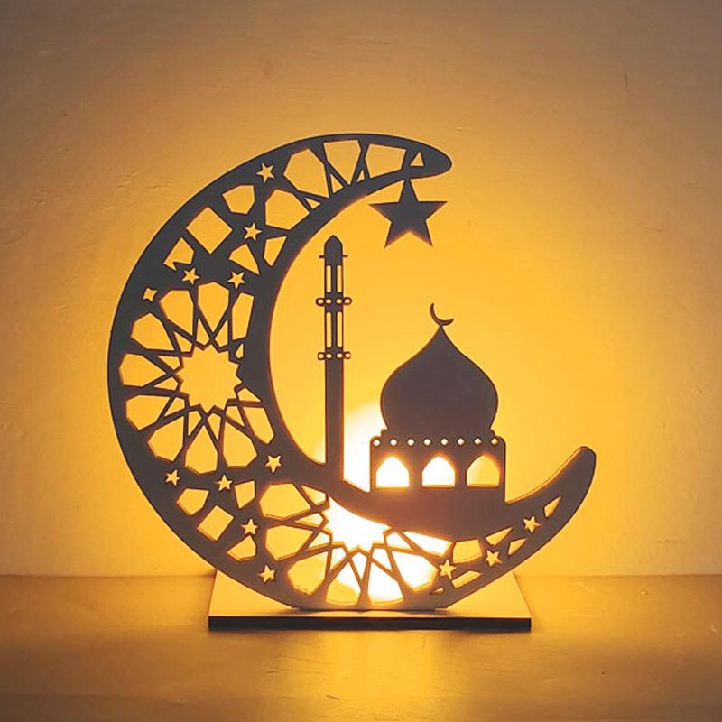 Ramadan Lantern Eid Ramadan Decoration Lamp EID Mubarak Lantern Islamic Muslim Party Decor Festival Table Light Supplies
