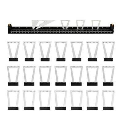 28pcs Adjustable Dovetails Marking Gauges Set Dovetails Template with Metric & Inches Scale for Woodworking Projects