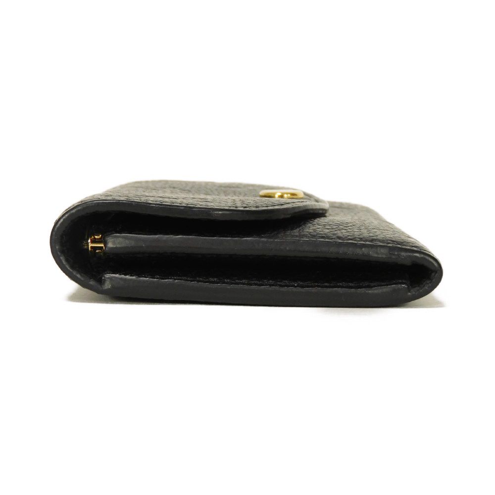 Used 12564 Porto Monnaie Rosalie M81455 7941 Current LV Logo Flower Black RFID IC Monogram Empreinte Noir Unisex from