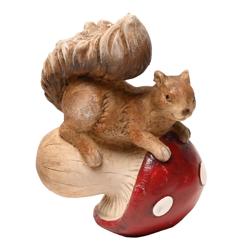 Country Living Squirrel Tipping Mushroom Ornament