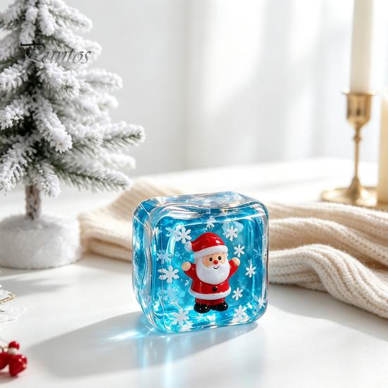 Halloween Party Favors Stress Relief Toy for Christmas, Anxiety Reduction Ice Cube Squeeze Relieving Toy, Slow Rising Clear Sensory Holiday