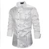 Men's Shines Sequins Long Sleeve Button Down Shirt for Halloween Cosplay 70s Disco Party Dress Shirt