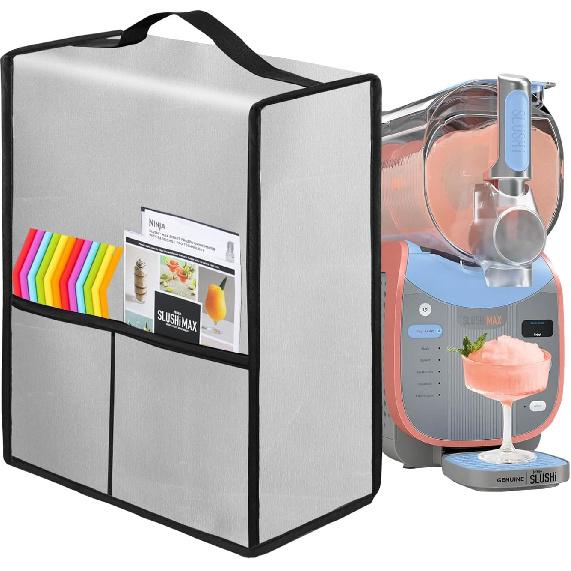 Slushie Machine Cover for Ninja SLUSHi Max FS605, Heavy-duty Thick Nylon for Protection - Waterproof DustProof, Multi-Pocket, Cover for Ninja SLUSHi