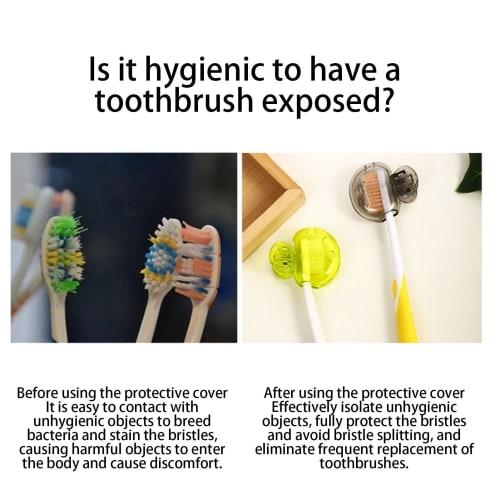 Mdikawe Toothbrush Protective Covers, Toothbrush Cover Caps - Toothbrush Cover Toothbrush Cover Cap Case, 4-Pack Portable Cove, Hygiene Solution Cove