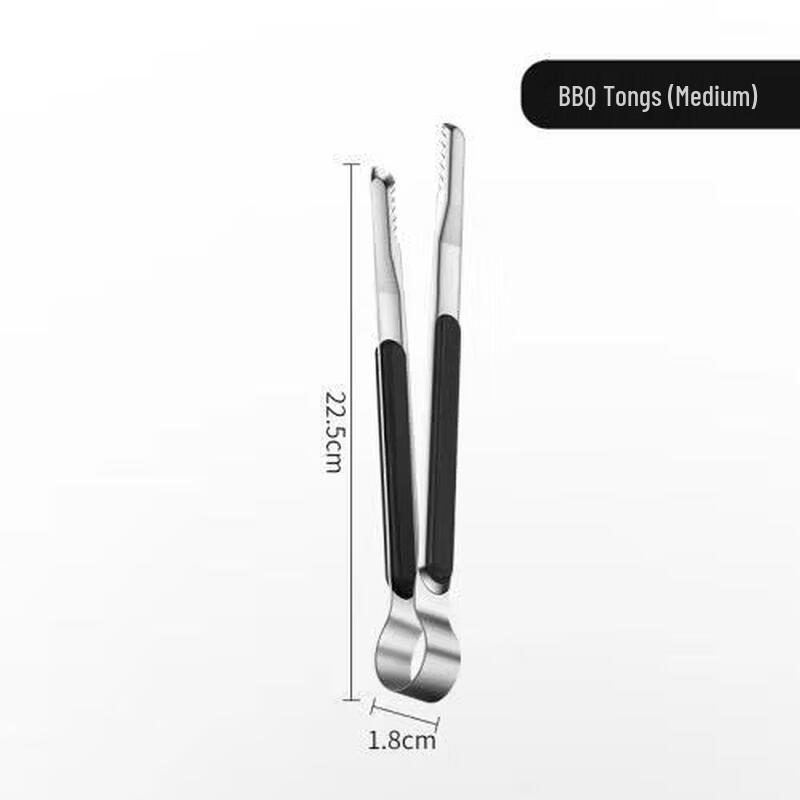 

Toothed Stainless Steel BBQ Tongs Set