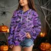 Kids Casual Halloween Print Hoodie for Holiday and Everyday Wear