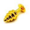 Threaded Metal Anal Toys Insert Sexy Stopper Butt Plug - Golden, Erotic Sex Toys for Women Adult Products