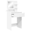 Bedroom Dressing Table with Shelf White 80 x 39.6 x 135 cm