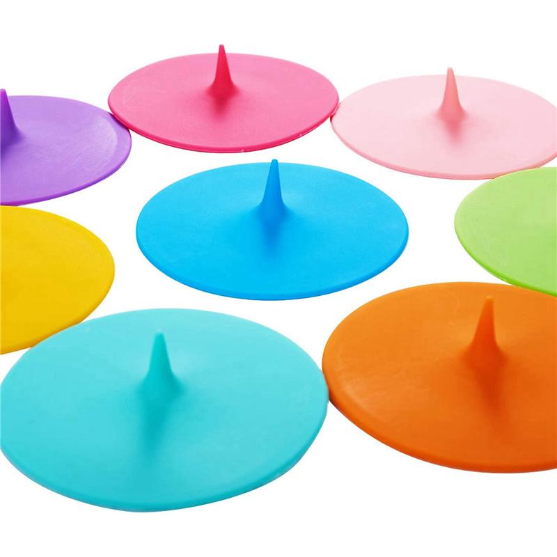 

ABWR-Silicone Cup Lids Drop Cup Cover 24 Set Anti-Dust Airtight Seal Mug Cover Silicone Drink Bowl Lids Hot Cup Lids