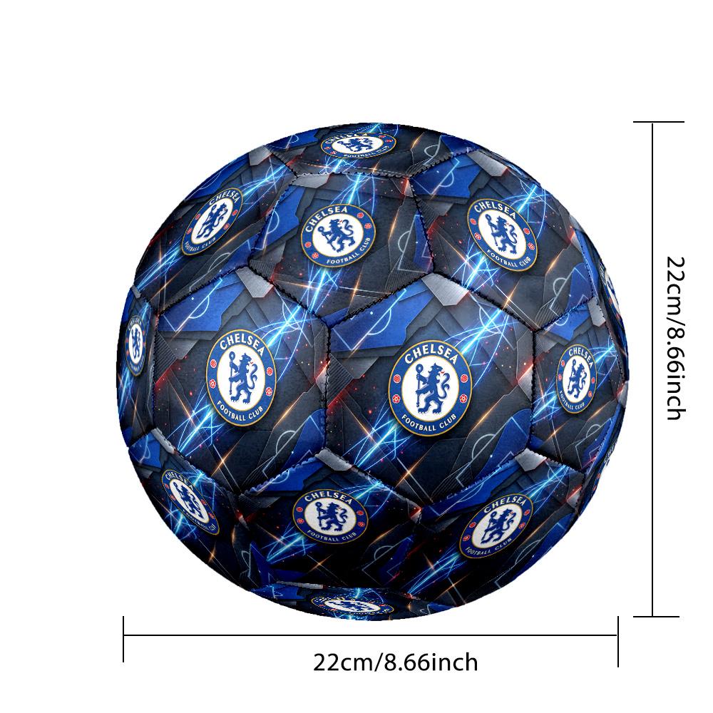 Chelsea FC Thema Fußball Ball Größe 5 Fußball Ball Weiche Haptik Professioneller Trainingsfußball für Outdoor-Sportarten