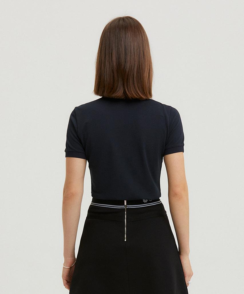 AVEN Women'S Paper Light Polo Shirt Navy