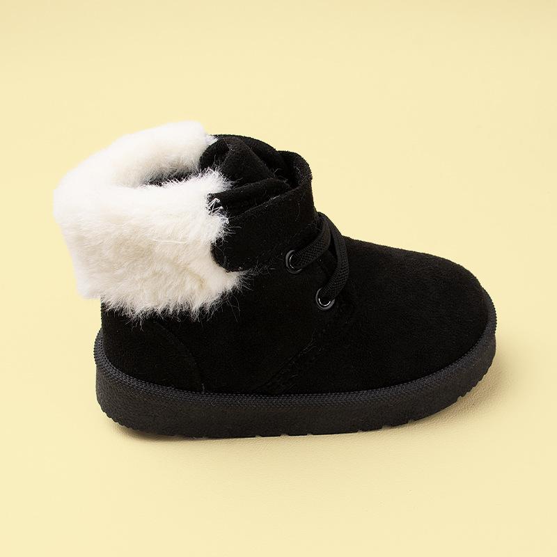 Winter New Suede Velcro Children's Snow Boots